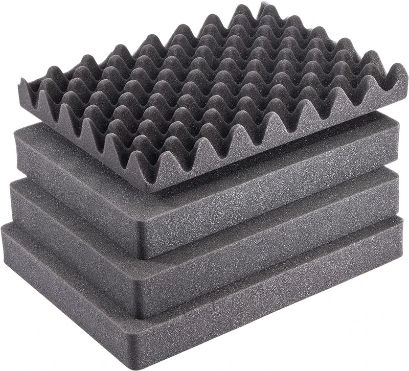 Peli 1507AirFS Replacement Foam Set, Original Air Case Accessory, Compatible Air 1507, Colour: Black