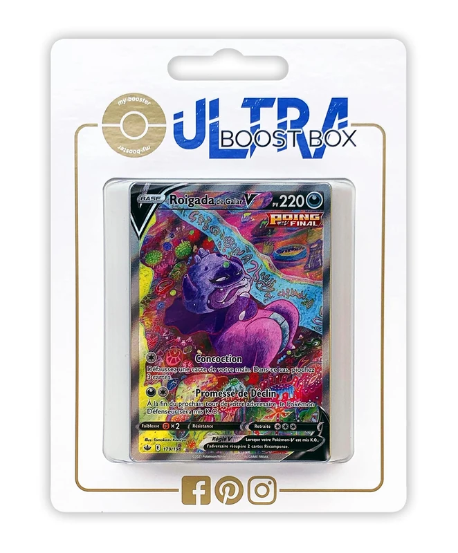 Roigada de Galar V 179/198 Full Art Final Fist Alternative - Ultraboost X Sword & Shield 6 Ice Reign - Box of 10 French Pokemon Cards