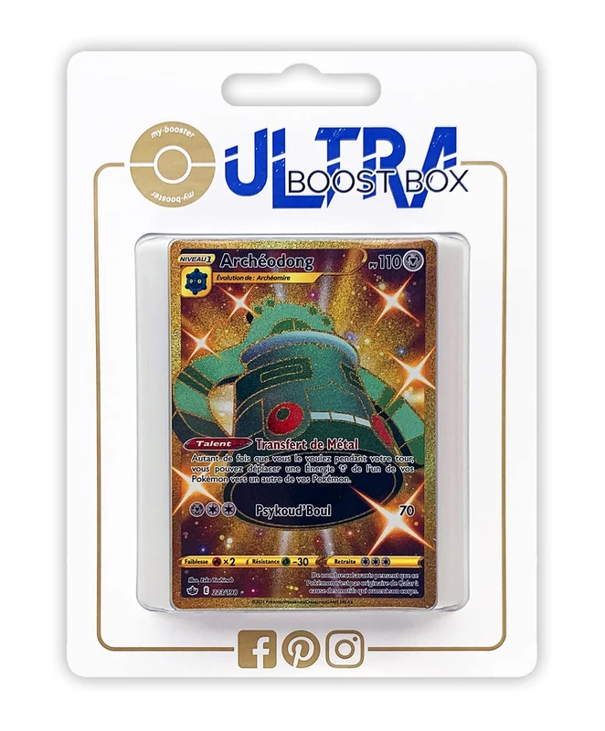 Archaeodong 223/198 Secrète Gold Ultraboost X Sword and Shield 6 Ice Kingdom - Box of 10 French Pokémon Cards - Image 1