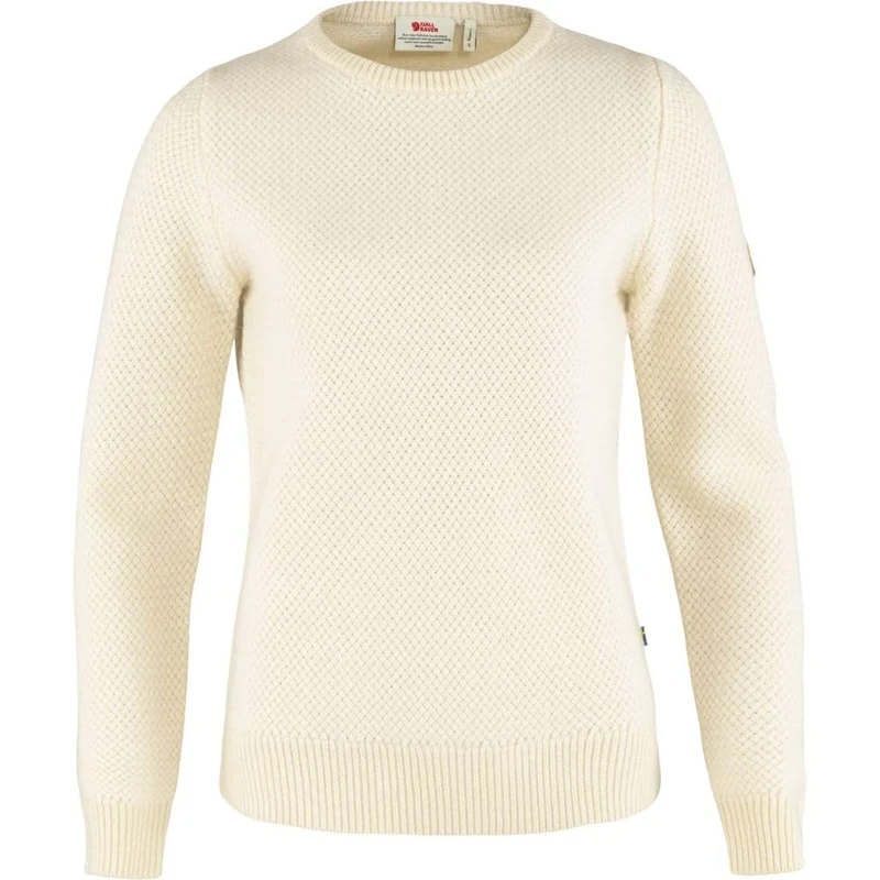 Fjällräven F89775-113 Övik Structure Sweater, Women, Chalk White, M