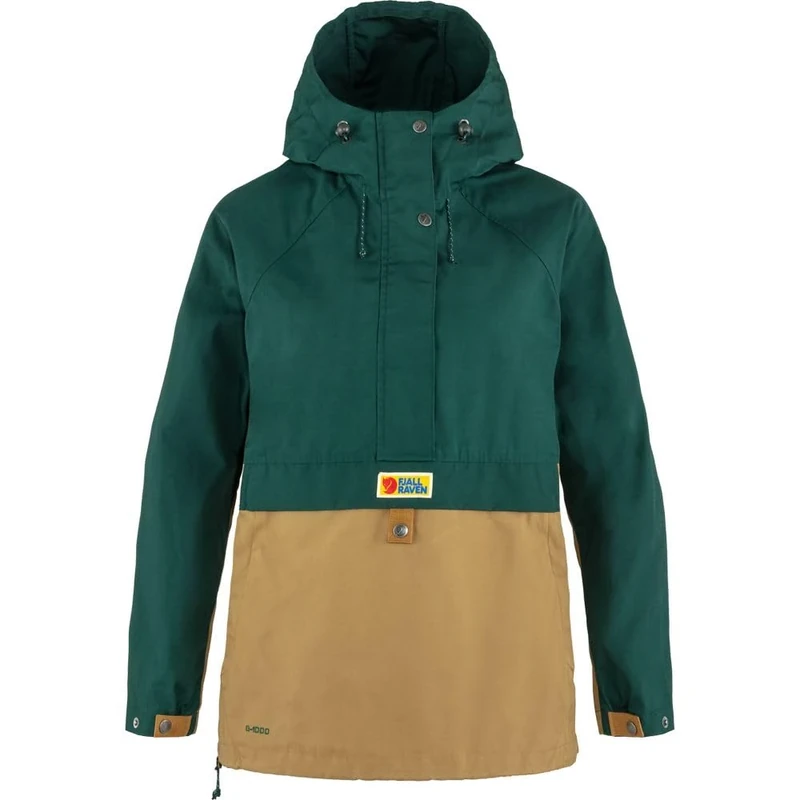 Fjällräven F87009-667-232 Vardag Anorak Jacket, Women, Arctic Green/Buckwheat Brown, M