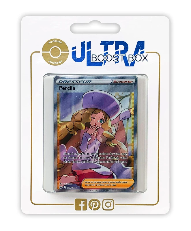 Percila 189/198 Full Art Trainer - Ultraboost X Sword and Shield 6 Ice Reign - Box of 10 French Pokemon Cards - Image 1