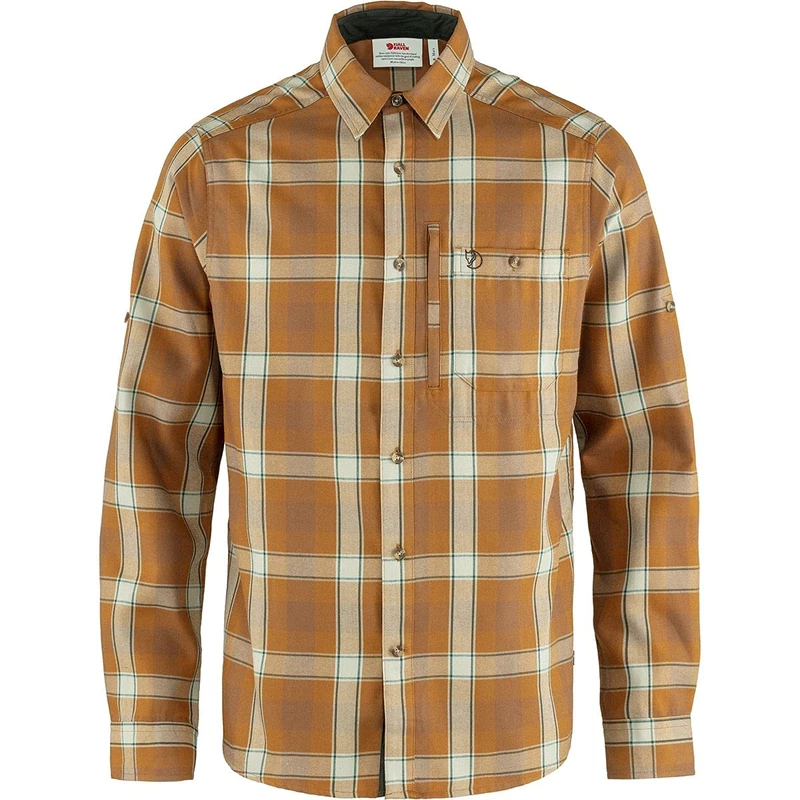 Fjällräven F81474-230-248 Fjällglim LS Shirt, Men, Chestnut/Timber Brown, XXXL