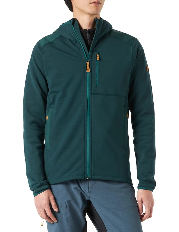 Fjällräven F81878-667 Keb Fleece Hoodie, Men, Arctic Green, XS