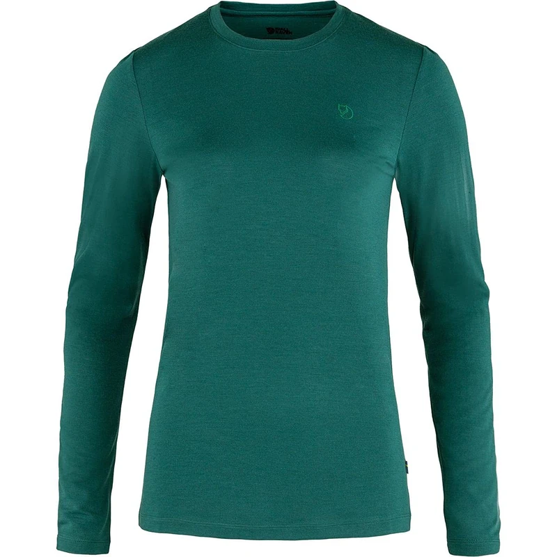 Fjällräven F84102-667 Abisko Wool LS, Women, Arctic Green, XXS