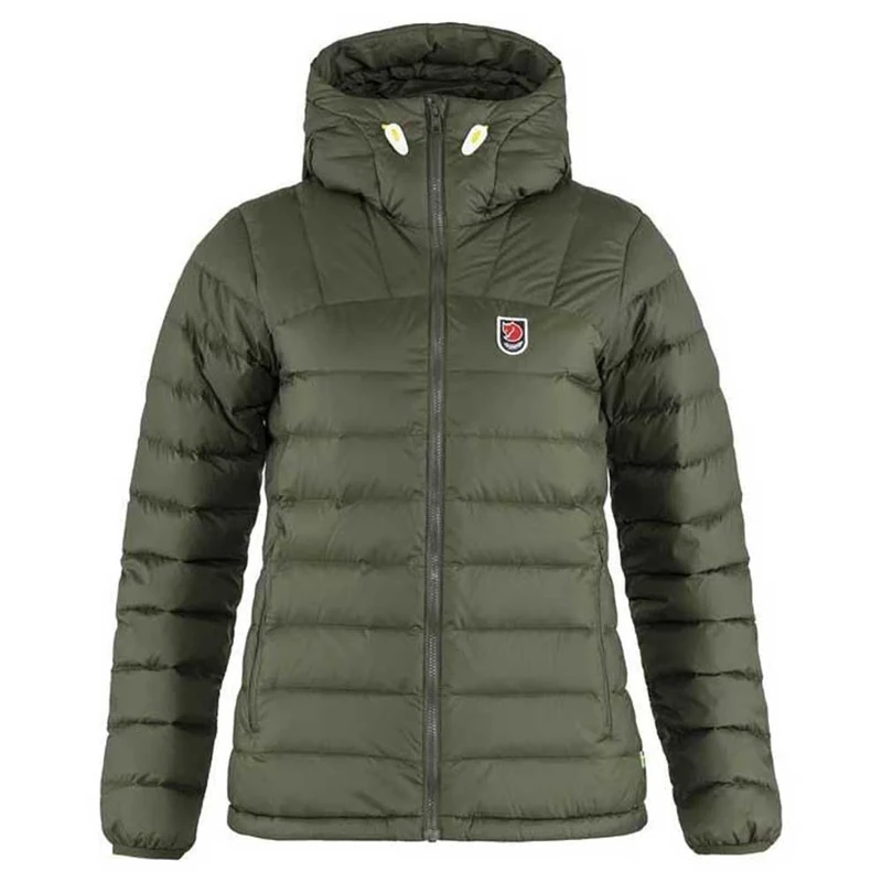 FJÄLLRÄVEN Women's F86122 662 Expedition Pack Down Hooded Jacket Women Deep Forest XS, Forest, XS UK