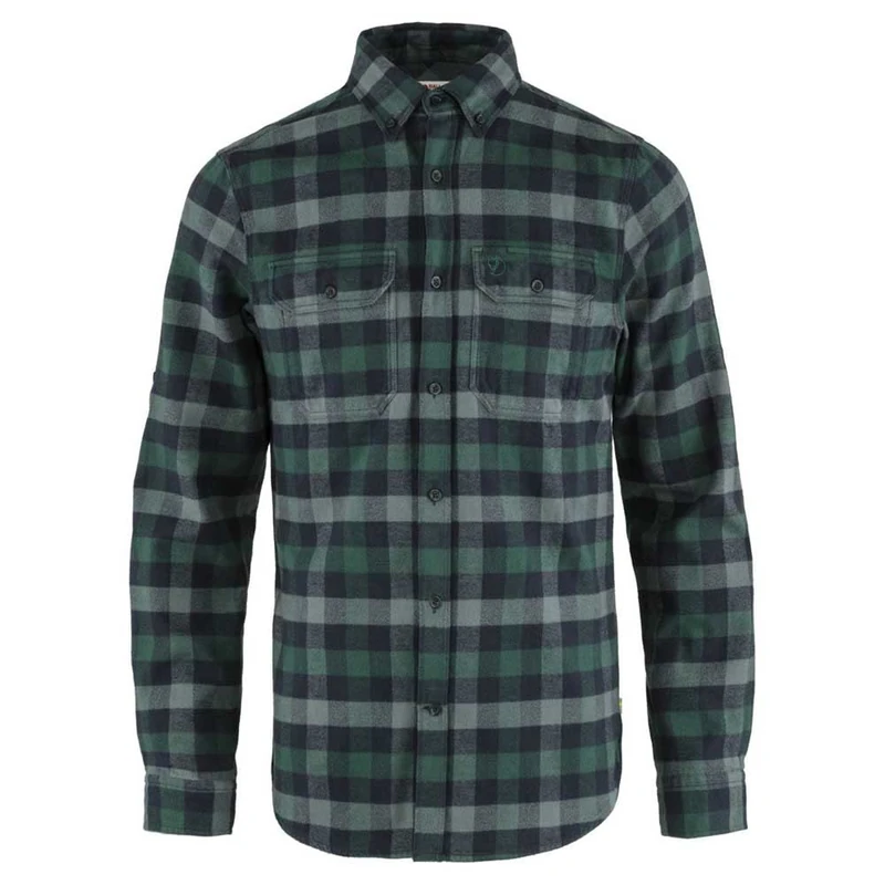 Fjällräven F81353-667-555 Skog Shirt, Men, Arctic Green/Dark Navy, M
