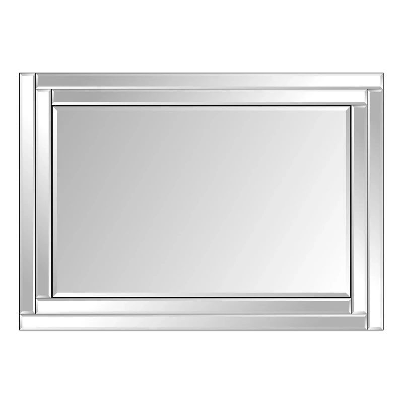 MirrorOutlet Milton Manor Double Edged Design Elegant Bevelled Mirror 3ft3 x 2ft3 100cm x 70cm, YC070-M, Frameless