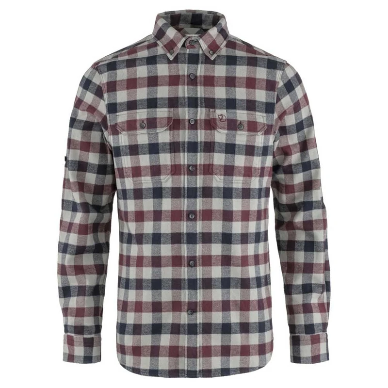 Fjällräven F81353-356-021 Skog Shirt, Men, Dark Garnet/Fog, XS