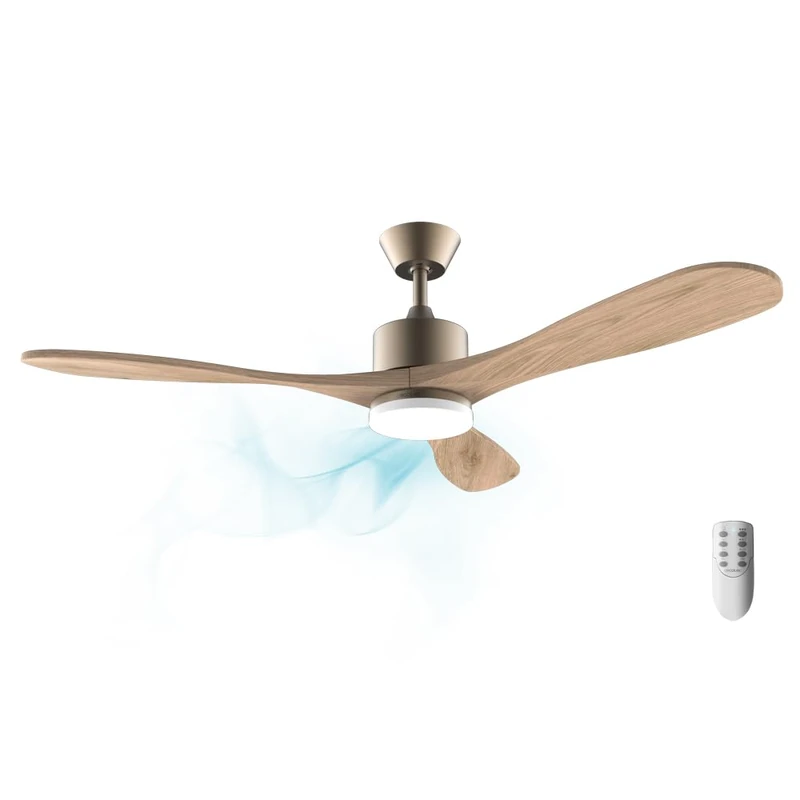 Cecotec EnergySilence Aero 5290 Golden Pro Fan by Techo con Luz LED y Mando 35W Dorado