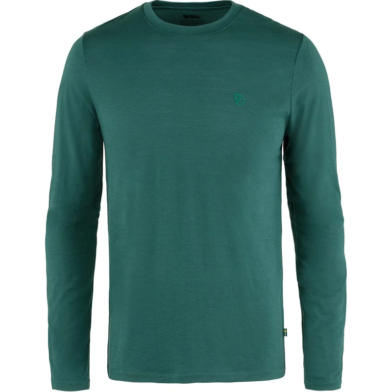 Fjällräven F87194-667 Abisko Wool LS, Men, Arctic Green, S