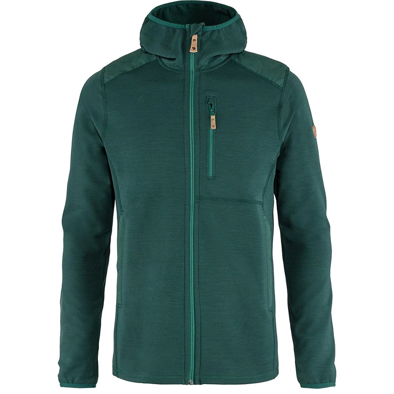 Fjällräven F81878-667 Keb Fleece Hoodie, Men, Arctic Green, S