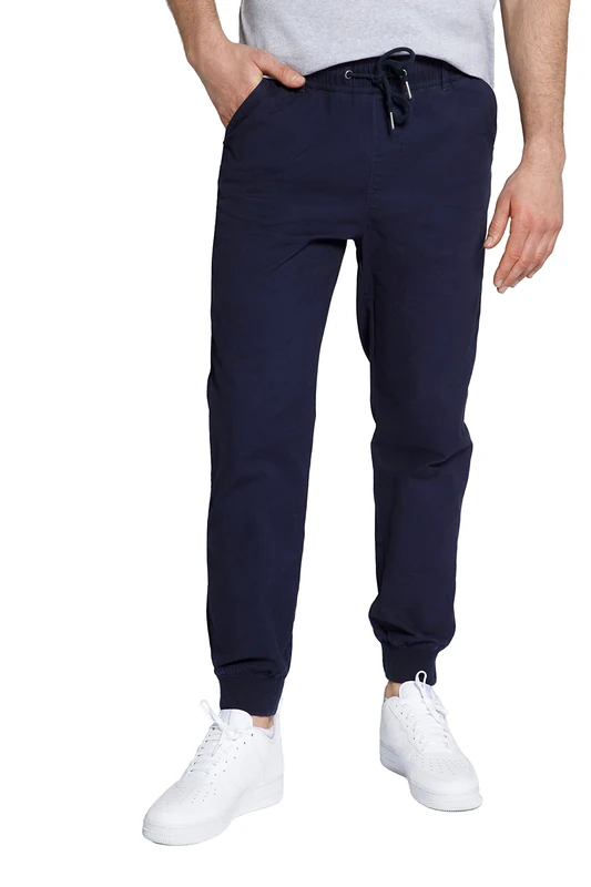 STHUGE Men's Herren Schlupfhose Modern Fit Pull-on Pants, Black Slate, Große Größe