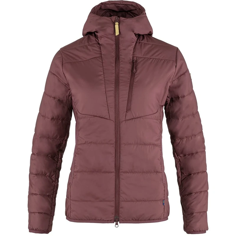Fjällräven F89630-357 Keb Padded Hooded-Jacket Women, Port, XXS