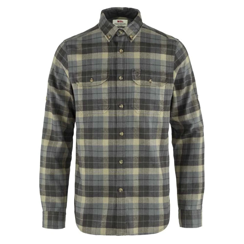 Fjällräven F81373-046-018 Singi Heavy Flannel Shirt, Men, Super Grey/Stone Grey, S