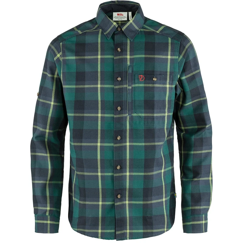 Fjällräven F81380-667-560 Fjällglim Shirt, Men, Arctic Green/Navy, XXL