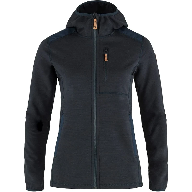Fjällräven F89765-555 Keb Fleece Hoodie, Women, Dark Navy, XL