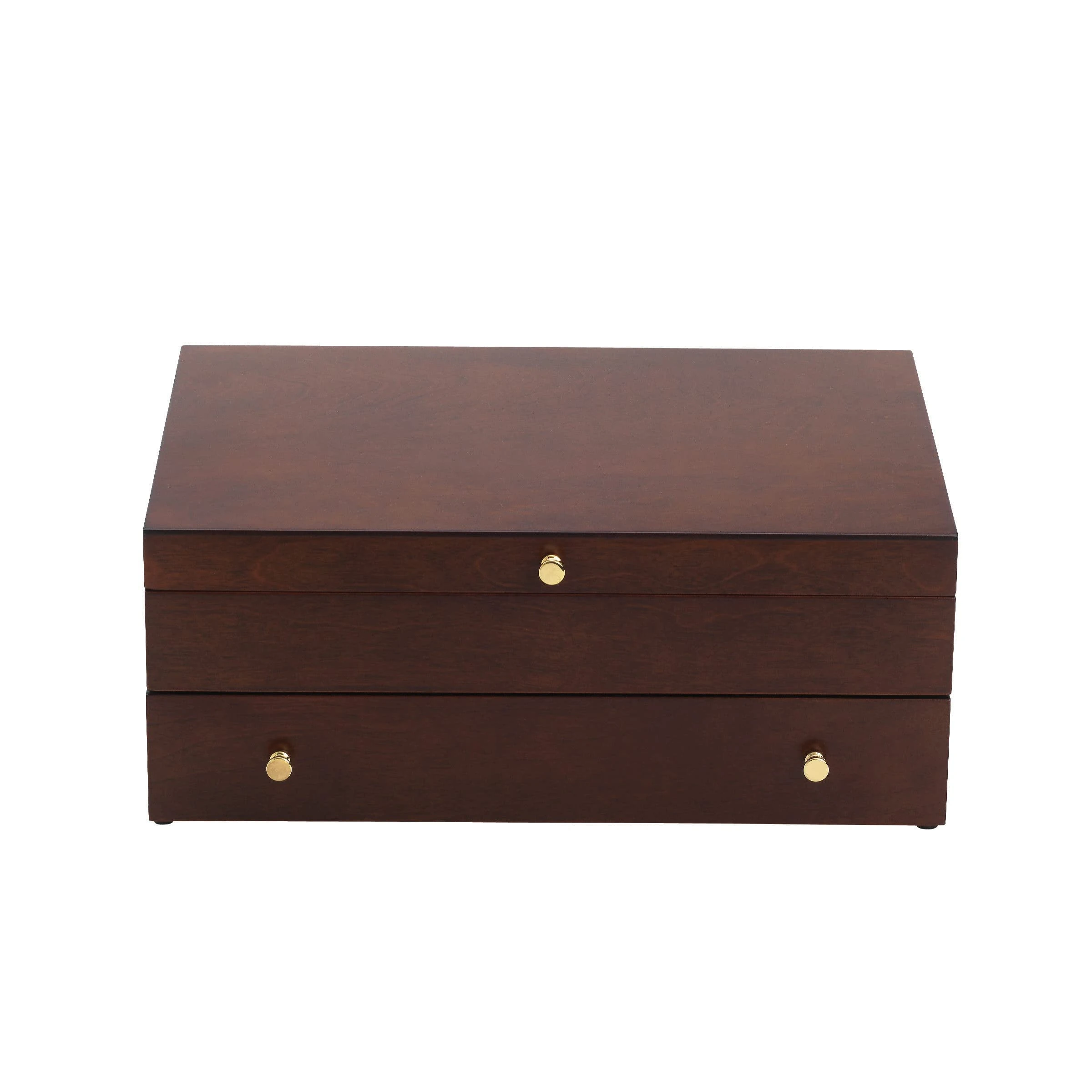 Lenox Mahogany Flatware Chest, Wood, 15" L x 11" W x 5.5" H