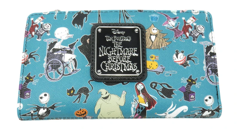 Loungefly Disney The Nightmare Before Christmas Allover Print Bi-fold Wallet - Image 1
