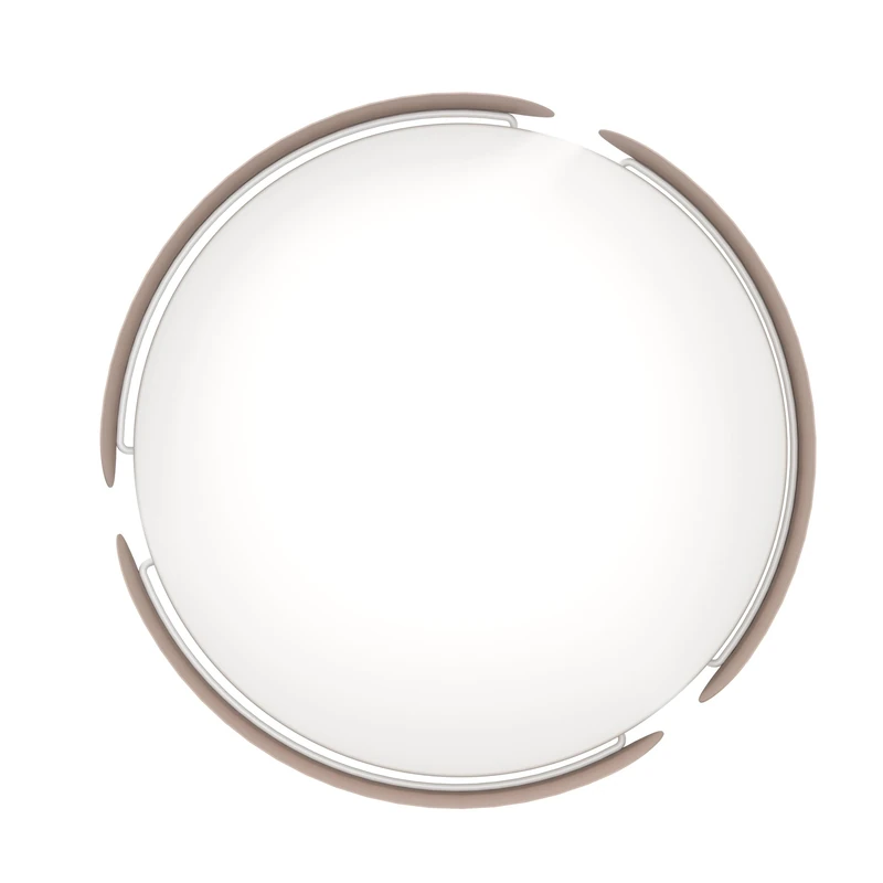 EGLO LED Ceiling Light Valcasotto, Minimalist Lighting Made of Metal in Mocha Colour and White Plastic, Flush Mount Living Room and Bedroom Lamp, Warm White