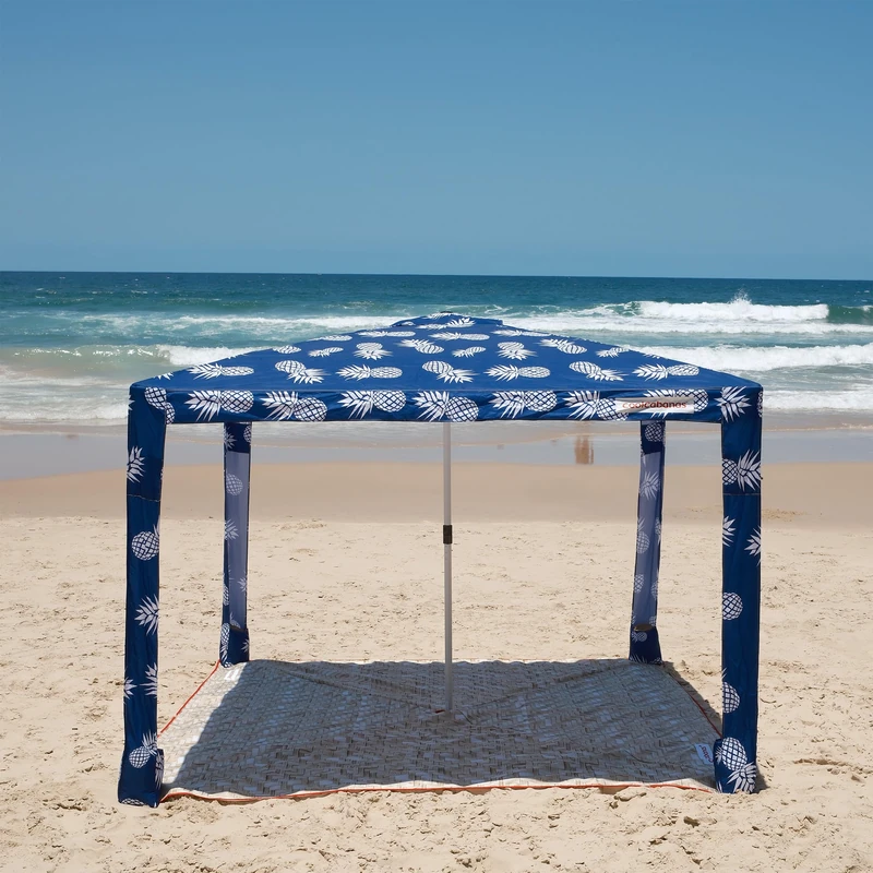 CoolCabanas Beach Cool Cabana Canopy Sun Shade Shelter Tent - 8' x or 6'6''x 6'6'', Easy to Setup, Folds just 3'5'', Perfect for Family and Backyard, UPF 50+, The Original Best, 43ft2