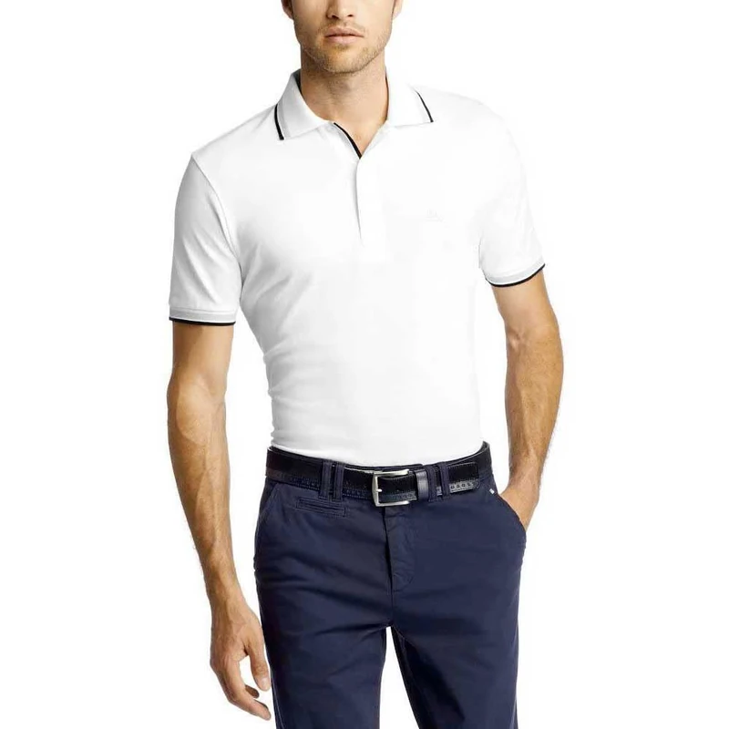 BOSS Men's Paddy Curved Polo Shirt, White100, S