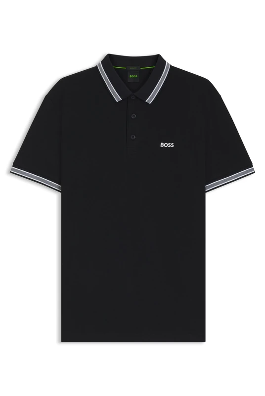 BOSS Men's Paddy Curved Polo Shirt, Dark Blue402, XXL