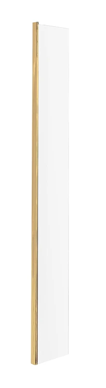 nuie WRSCBB025 Modern Bathroom 8mm Toughened Safety Glass Wetroom Return (Use in Conjunction with Another Screen), 215mm, Brushed Brass