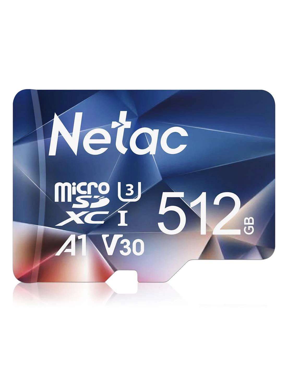 Netac MicroSDHC Memory Card 512GB, Micro SD Card, 4K Full HD Video Recording, UHS-I, C10, U3, A1, V30, for Camera, Smartphone, Security System, Drone, Dash Cam