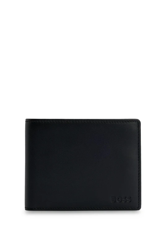 BOSS Mens Asolo Embossed-Logo Wallet in Grained Leather
