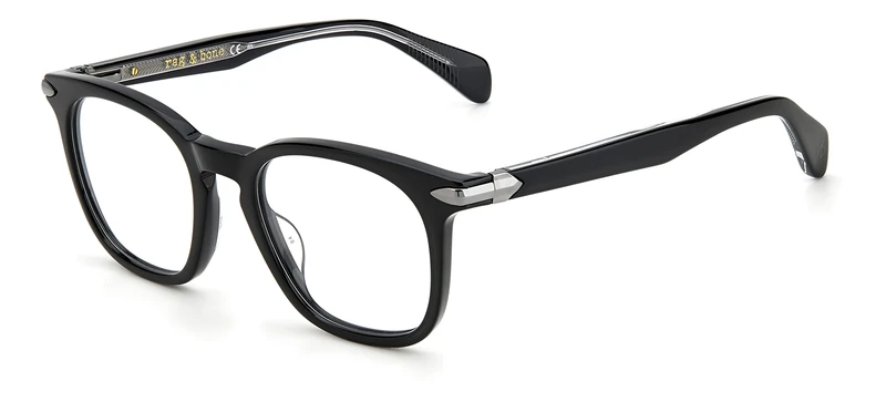 Rag&Bone Rnb7037/g 807/20 BLACK Eyewear Unisex Acetate, Standard, 50