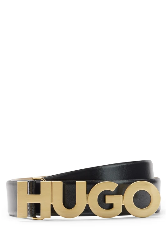 HUGO Women's Zula Belt 3,5cm-ZL Belt, Black2, 85