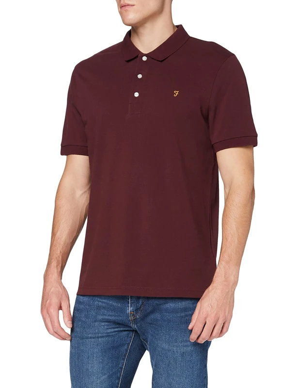 Farah Mens Short Sleeve Polo Shirt Farah Red S