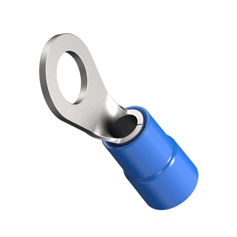 ERKO professional insulated ring cable lugs 100 pieces for M6 screws and wire size of 16 mm², with polyamide insulation, manufactured according to DIN 46234