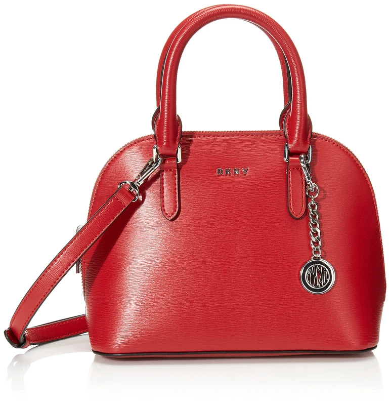 DKNY Women's Bryant Dome Satchel, Bright Red, One Size