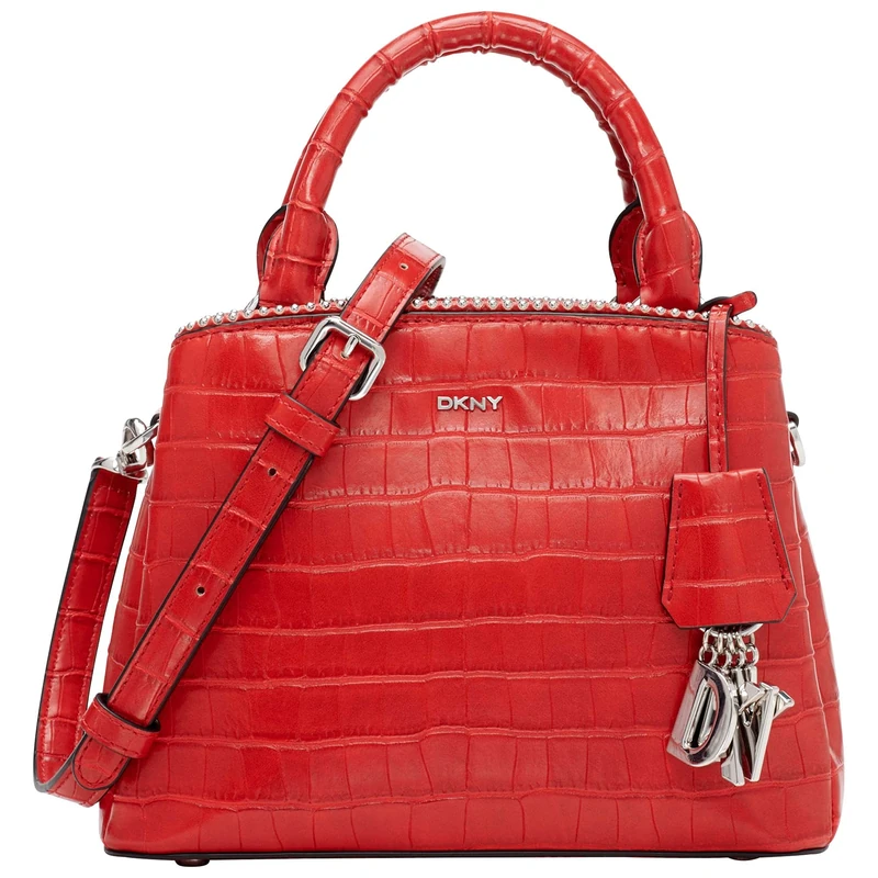 DKNY Women's Paige Sm Satchel, Bright Red, One Size