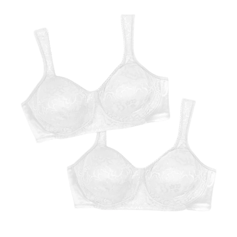 Playtex Women's 18 Hour Ultimate Lift and Support Wirefree Bra Us4745, White/White, 40D