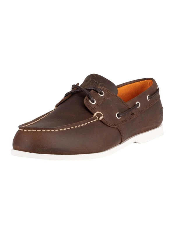 Timberland Men's Cedar Bay 2 Eye Boat Shoe, Dk Brown Full Grain(Grain 001), 7 UK