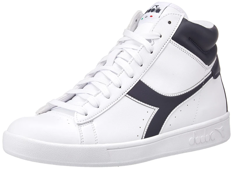 Diadora Unisex TORNEO HIGH Gymnastics Shoe, White/Blue, 5.5 UK