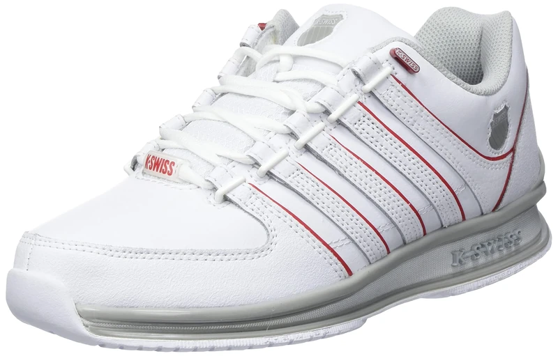 K-Swiss Men's 01235-944 RINZLER Sneaker, WHITE/WHITE/BLACK, 7.5 UK