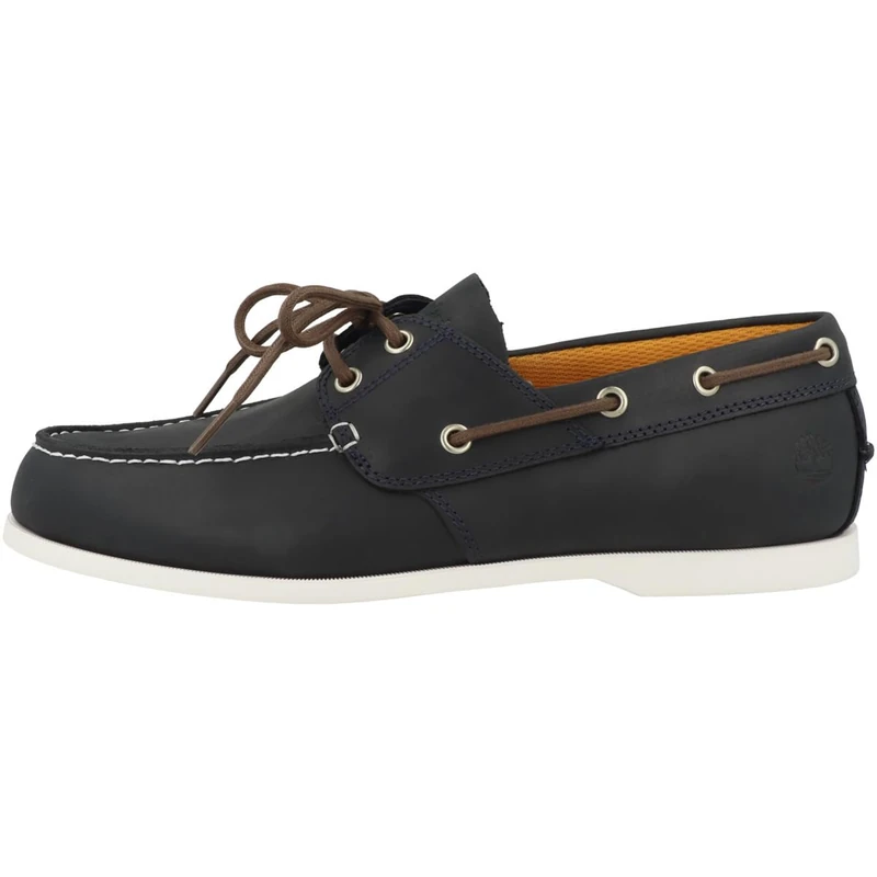 Timberland Men's Cedar Bay Leather Boat Shoes - Navy Full Grain