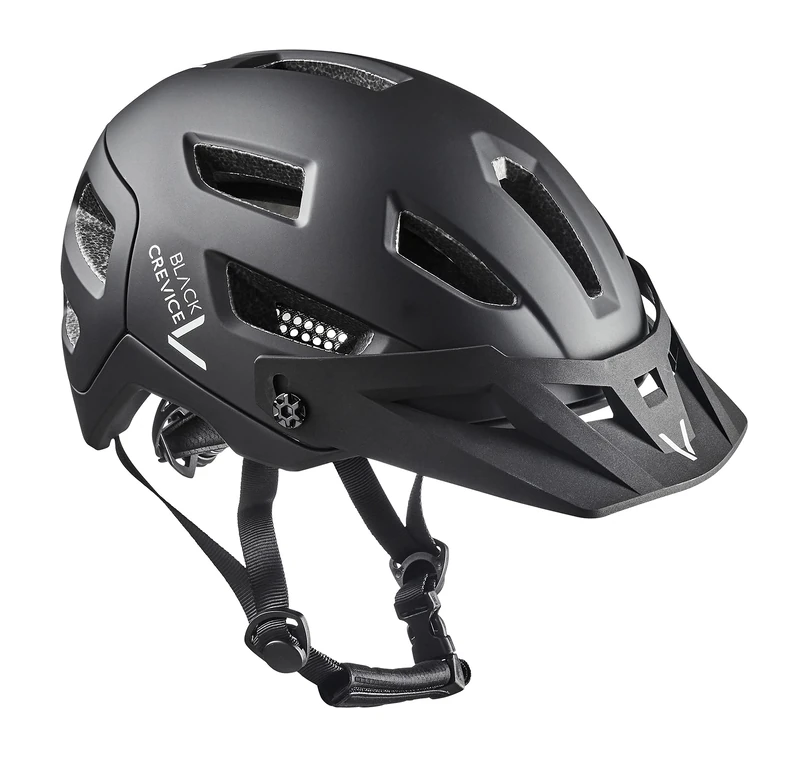 Black Crevice MTB Bicycle Helmet, Black, M/L (58-61 cm)