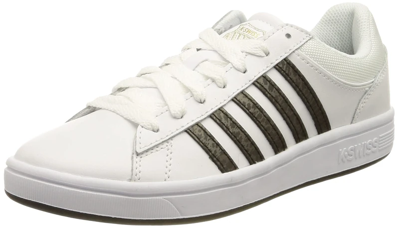 K-Swiss Women's Court Winston Sneaker, White/Champagne, 3 UK