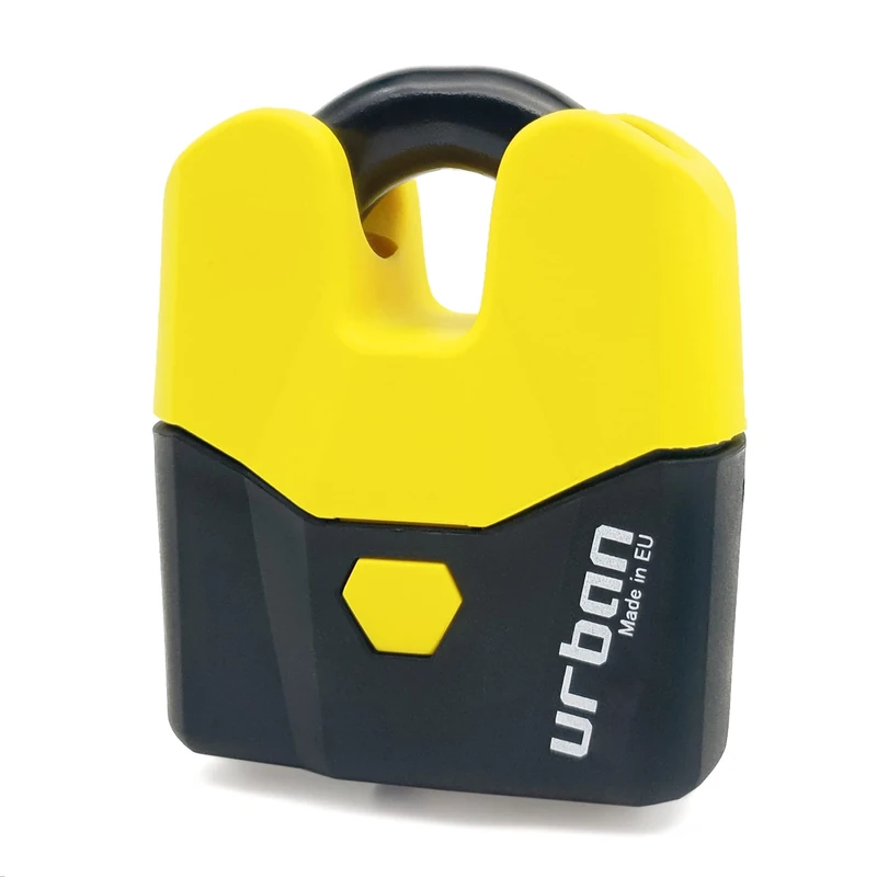 Urban U8K High Security Padlock with Key, SRA Approved, Compatible with Chain, Double Locking ø15 Shackle, Anti-Pick & Anti-Drill, Multi Purpose Anti Theft Shielded Padlock for Gates and Containers