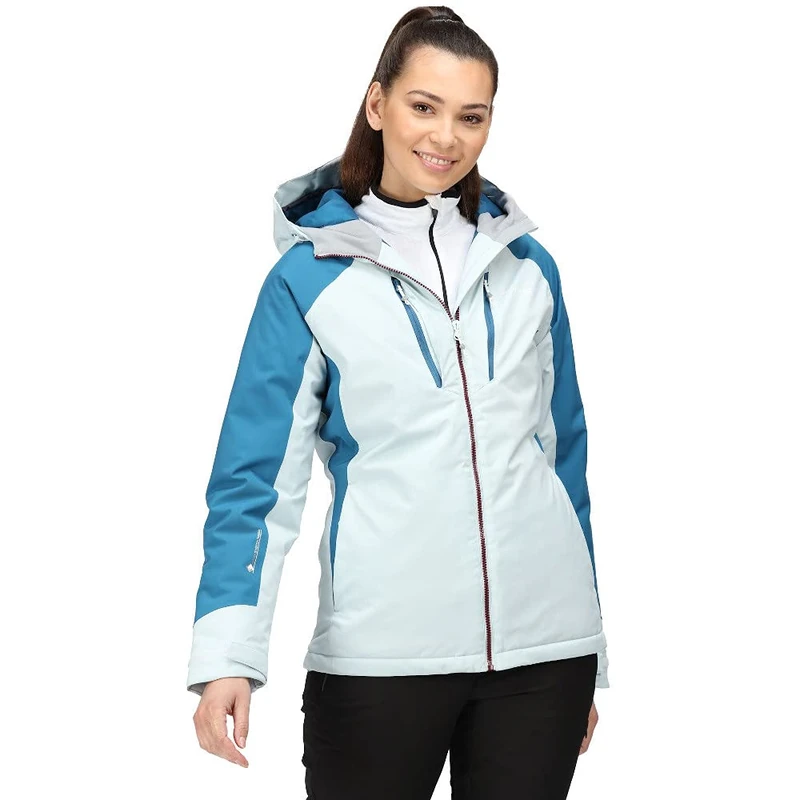 Regatta Womens Highton Stretch II Waterproof Jacket Ice Blue/Blue Sapphire M