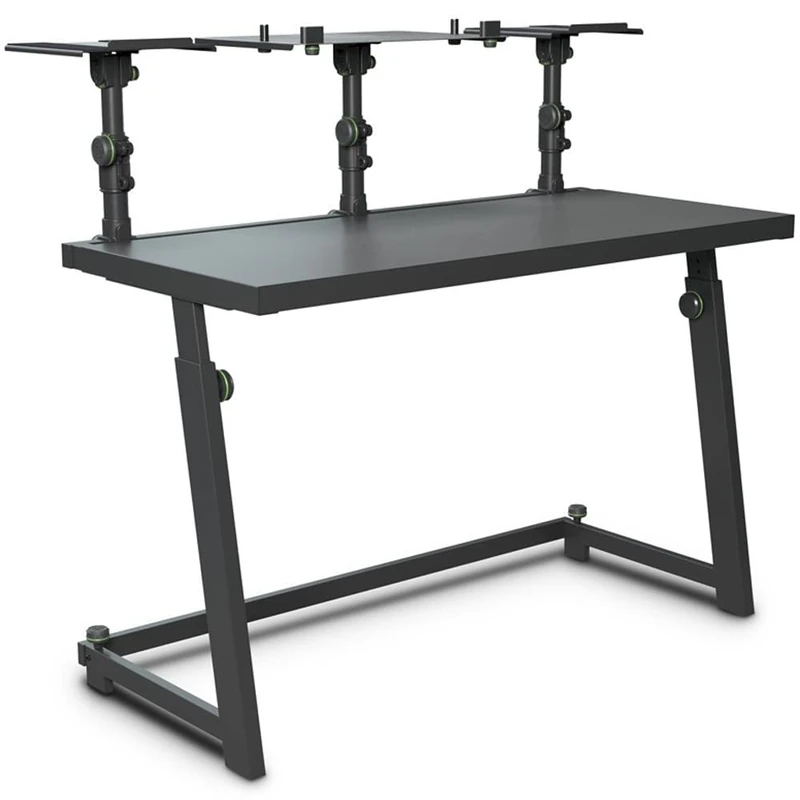 DJ Desk with Adjustable Loudspeaker and Laptop Trays