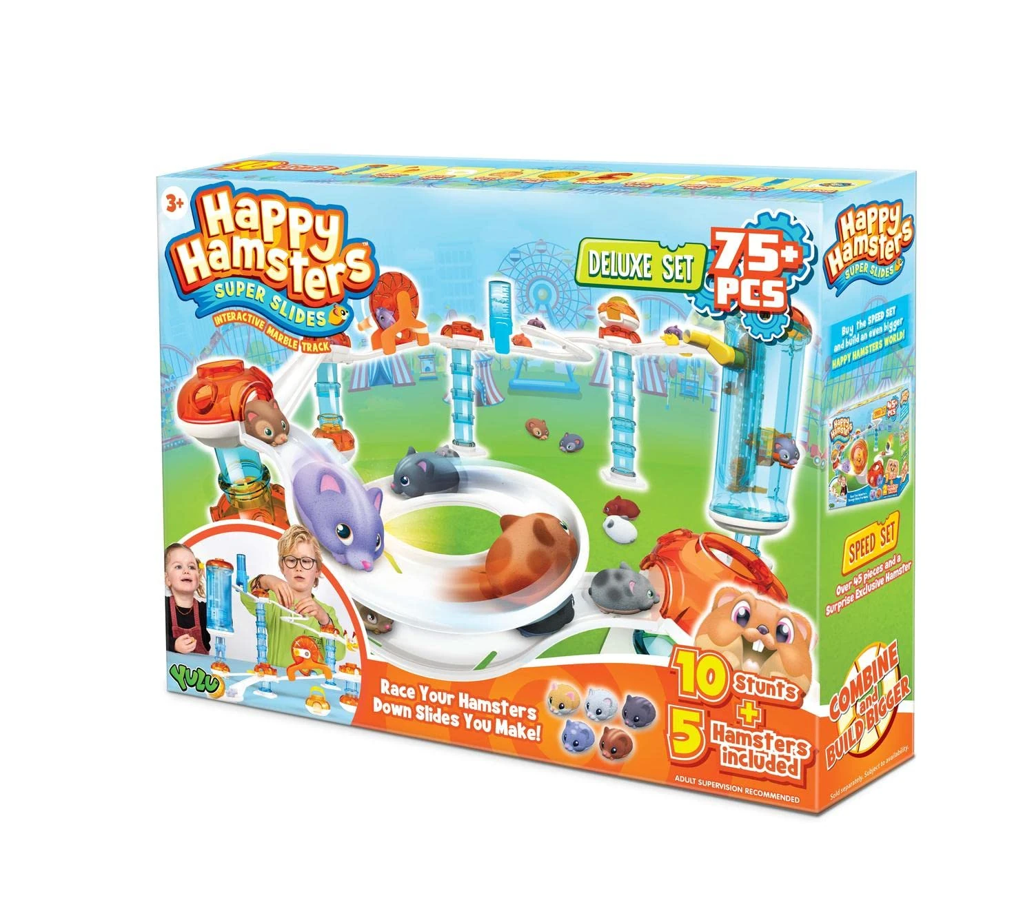Happy Hamsters Marble Run Deluxe Set, STEM Educational Learning Construction Toy Kit for Boys and Girls ages 3+