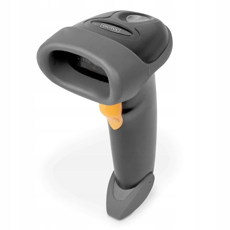 DIGITUS 2D barcode scanner - Bidirectional handheld scanner - 200 scans/s - 10 cm scanning range - 2 m cable USB-RJ45 - IP54 - Ergonomic grip - Barcodes & QR codes - Black/grey