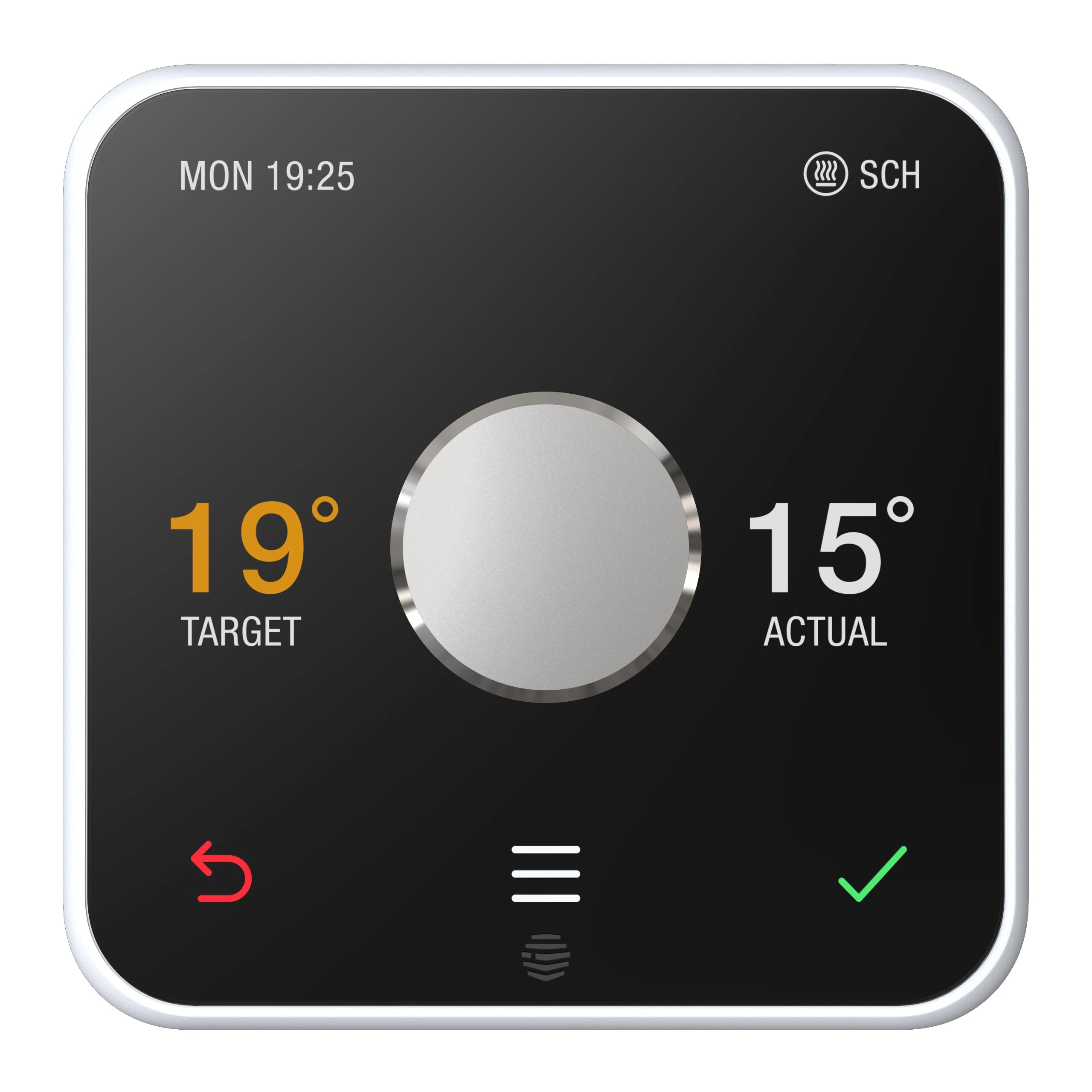 Hive Thermostat for Heating (Combi Boiler) with Hive Hub - Energy Saving Thermostat – to highlight the boiler needed is a combi boiler, Black,chrome