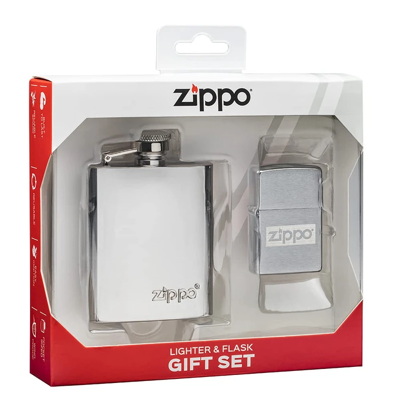 Lighter & Flask gift set